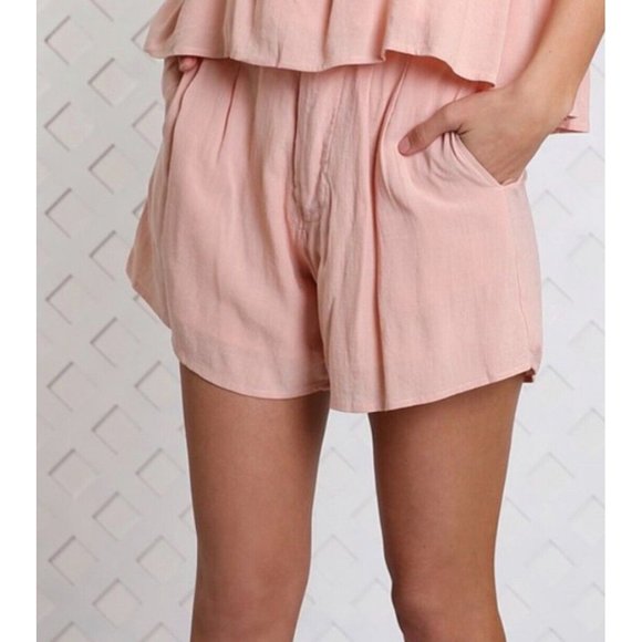 Lost In Lunar Pink High Waisted Alessandra Shorts Size Medium Belted NEW NWT - Picture 1 of 2